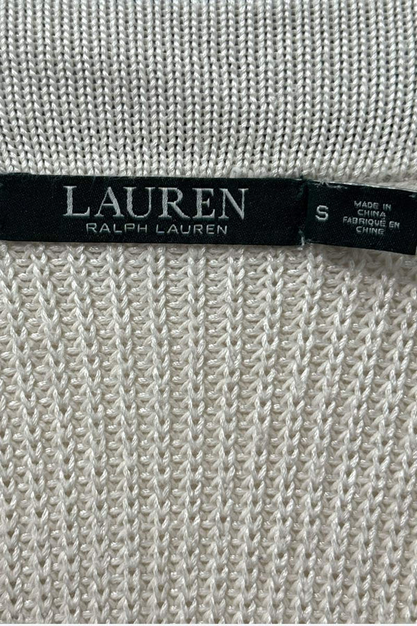 LAUREN RALPH LAUREN | FLARE SLEEVE V-NECK COTTON KNIT [USED]