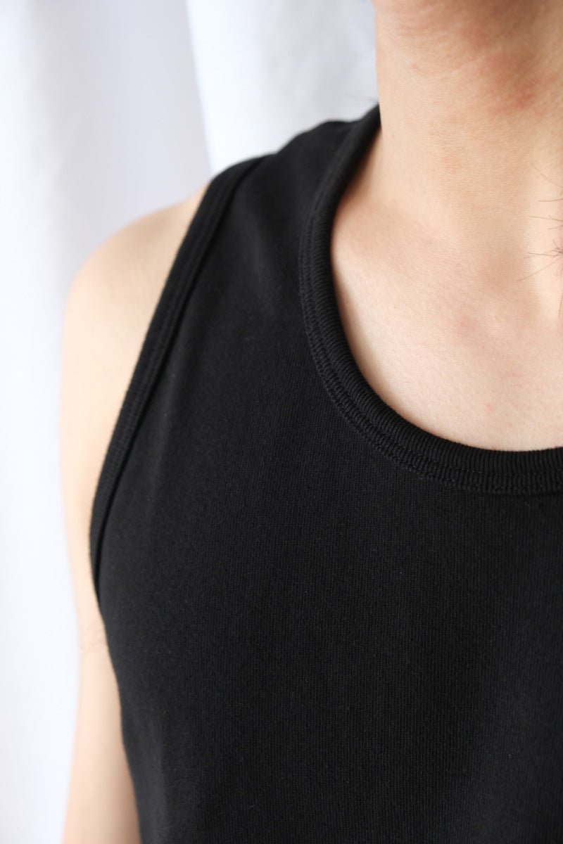 MAN-TLE×LADY WHITE CO. | R20 LWT-0 SINGLET 2PAC / BLACK RIB
