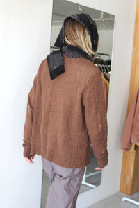 BROKE CARDIGAN / BROWN