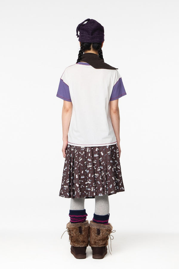 COLOR BLOCK GRAPHIC T-SHIRT / WHITE