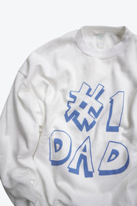 NO BRAND | MADE IN USA 80'S #1 DAD PRINT SWEAT SHIRT  [DEADSTOCK/NOS]