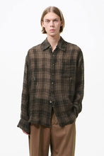 画像をギャラリービューアに読み込む, ABOVE SHIRT / PENUMBRA CHECK SHEERCOAT LINEN [予約商品]