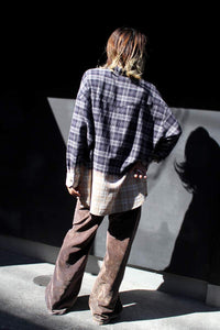 OVERGROWN SHIRT / BLEACHED AWAY BLACK CHECK