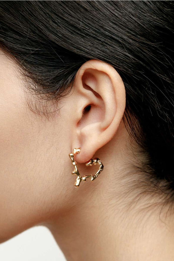 SMALL MIRIAM EARRINGS / 14K GOLD PLATED BRONZE