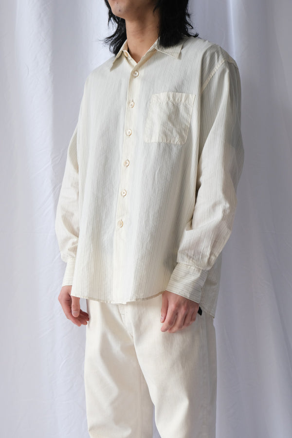 ABOVE SHIRT / FADED BONE WINDSTRIPE LYOCELL