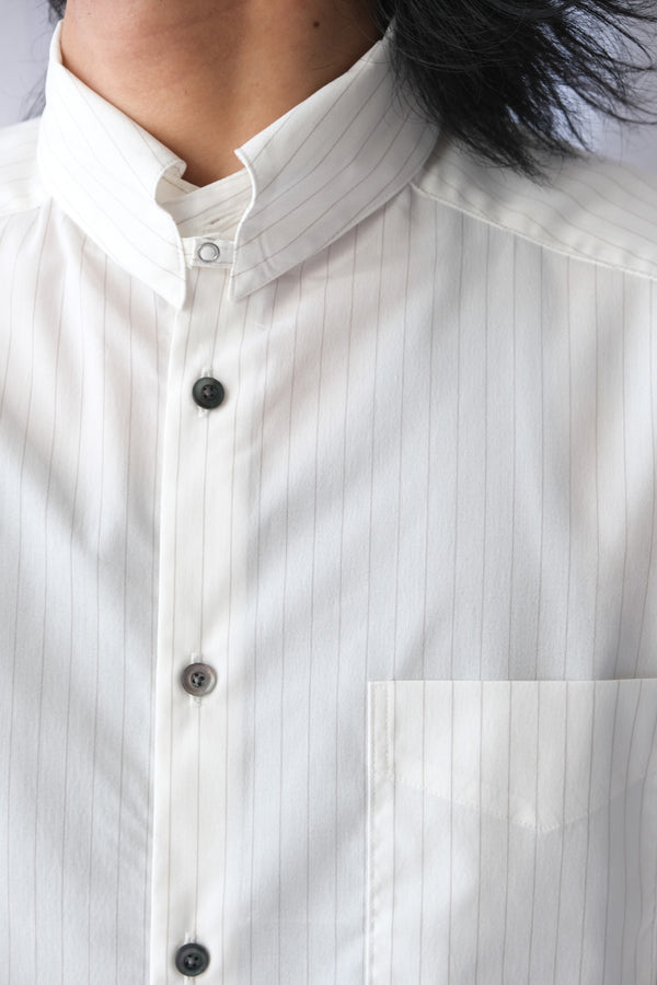 REGULAR FIT TAB COLLAR SHIRT / WHITE ST