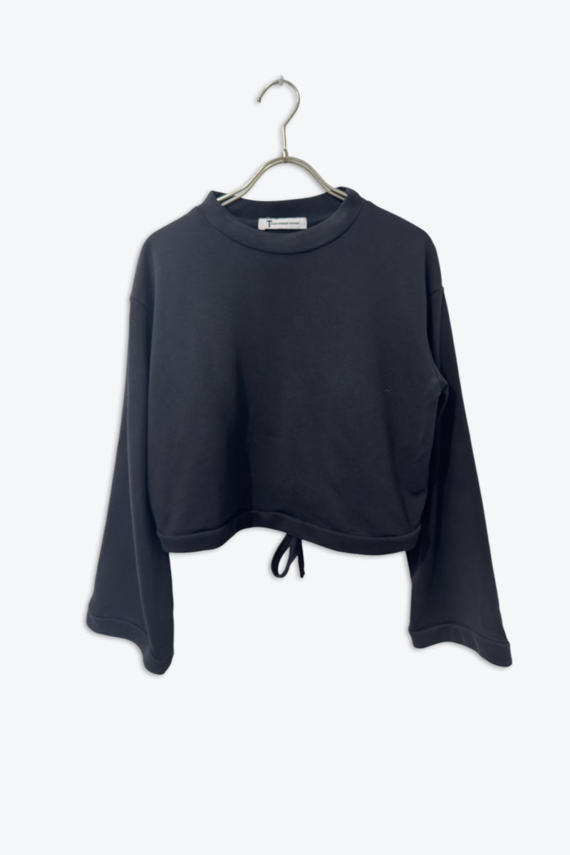 T BY ALEXANDER WANG | BACK DESIGN L/S FLEECE TOP [USED]
