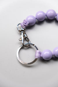 DICKE PERLEN SHORT KEYHOLDER / LILAC-LILAC