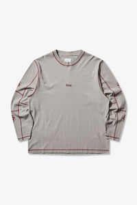 INFO STITCH ORGANIC LONG SLEEVE / LIGHT GREY
