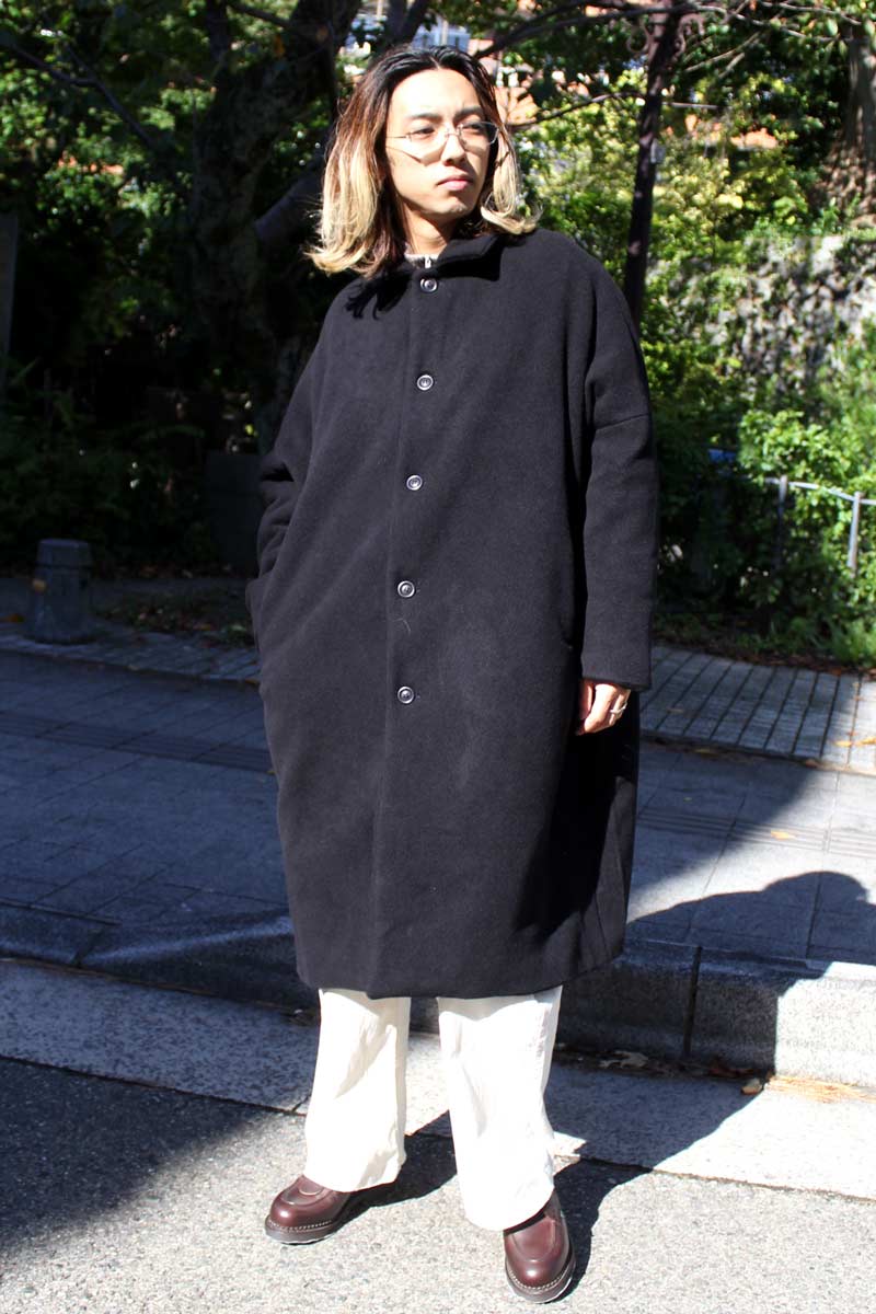 BIG BLOBBY COAT - HEAVY CASHEMERE / BLACK [26AW入荷予定]