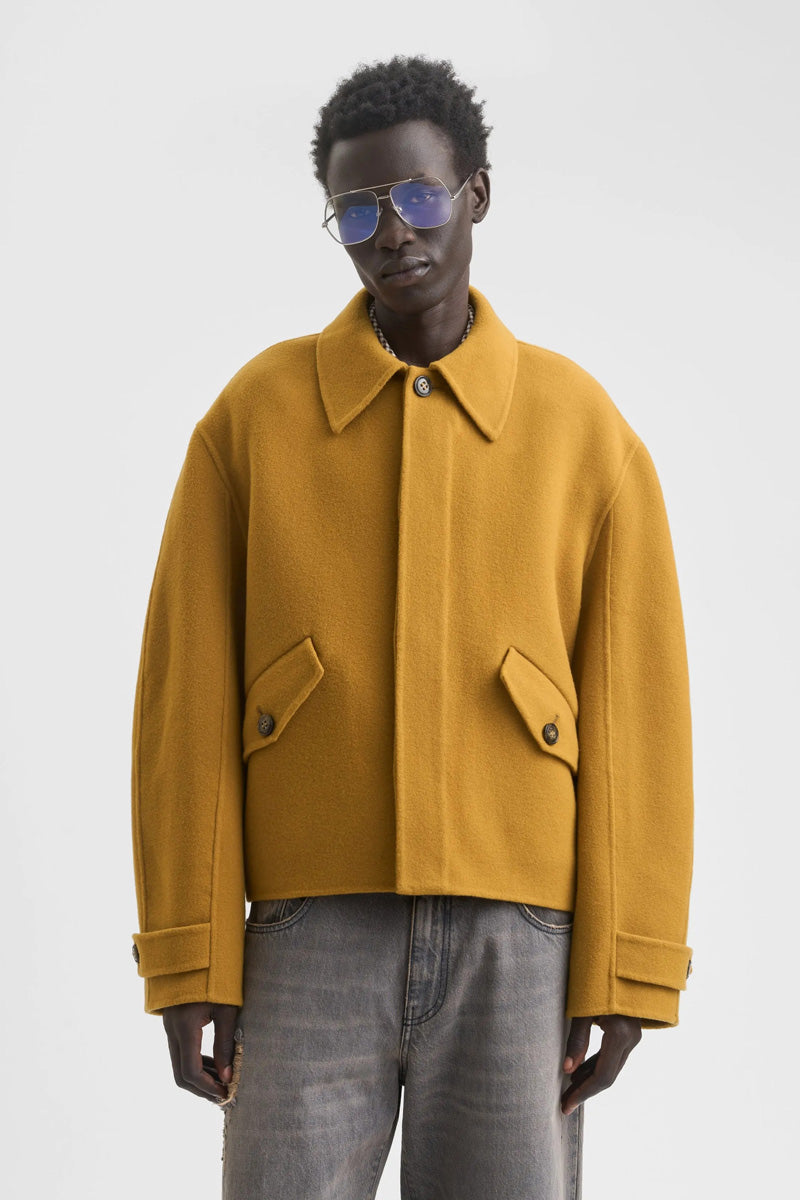 RELAXED WOOL JACKET / AMBER