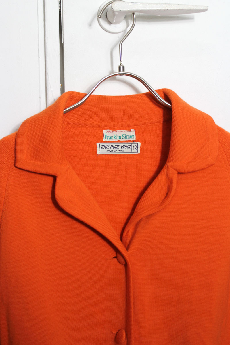 FRANKLIN SIMON | MADE IN ITALY 70'S KNIT CARDIGAN [USED]