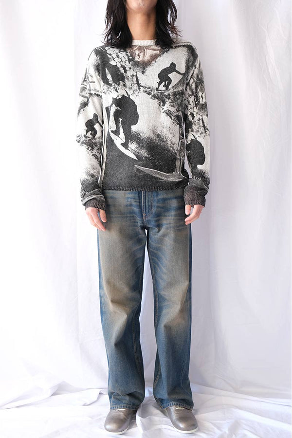 TOMMY KNIT TOP / COLLAGE PRINT