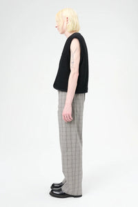 TOP VEST / EVENING BLACK BOUCLE WOOL