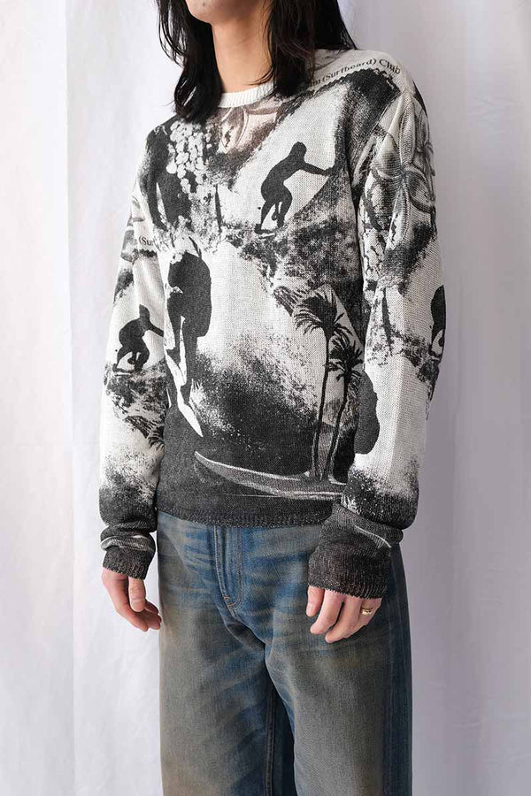 TOMMY KNIT TOP / COLLAGE PRINT
