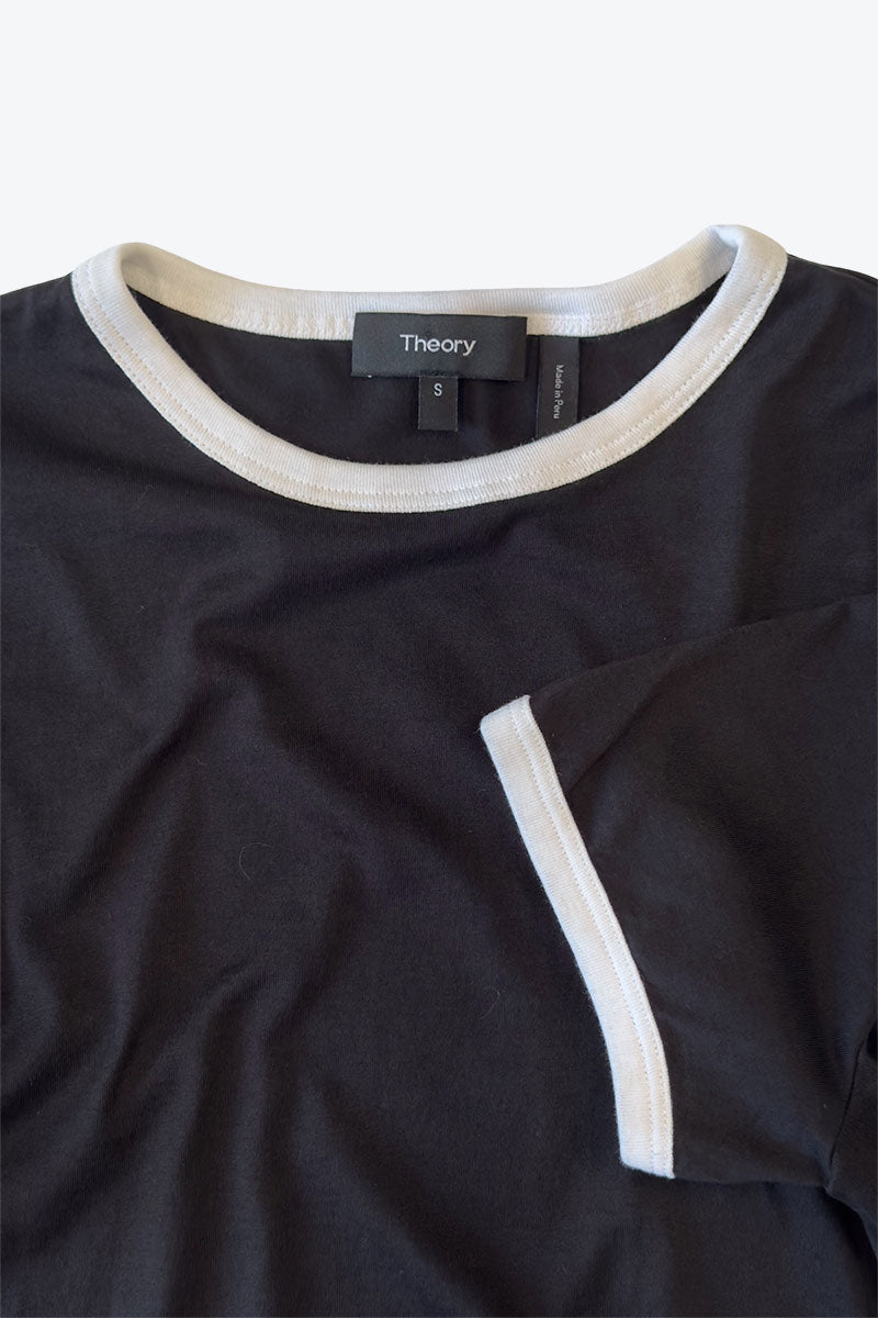 THEORY | CROPPED RINGER T-SHIRT [USED]