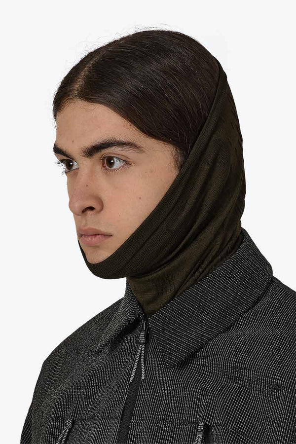 GOLM DRYARN SEAMLESS NECK WARMER / DARK BROWN