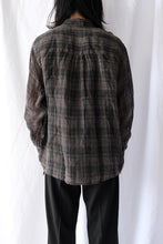 画像をギャラリービューアに読み込む, ABOVE SHIRT / PENUMBRA CHECK SHEERCOAT LINEN