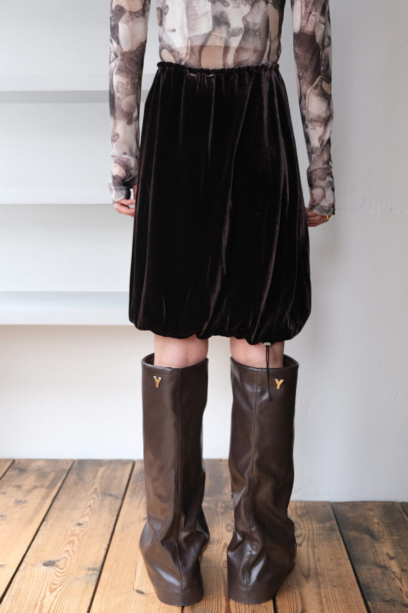 VIVIEN SKIRT / BROWN [40% OFF]