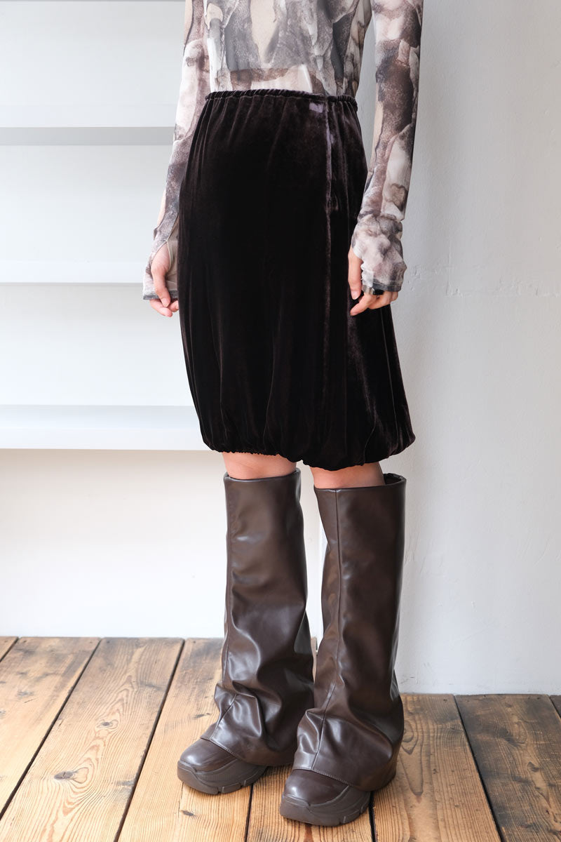 VIVIEN SKIRT / BROWN [40% OFF]