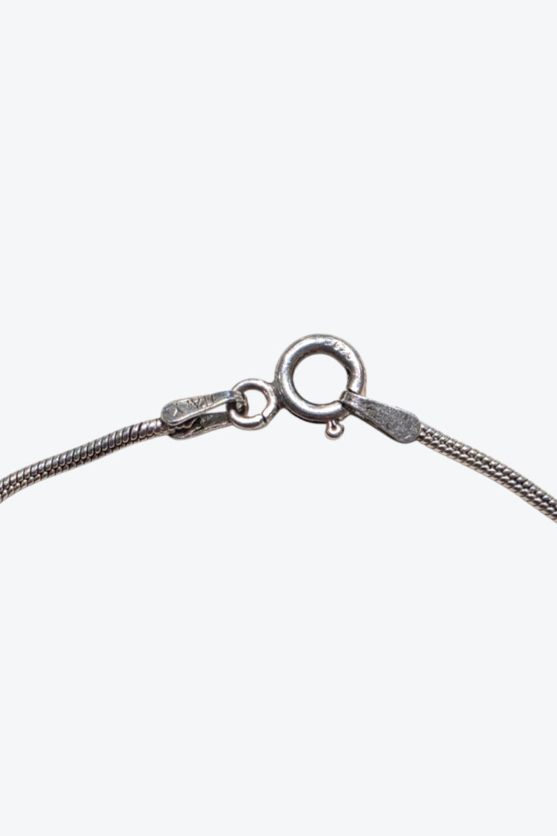 MADE IN ITALY 925 SILVER PEARL NECKLACE / SILVER