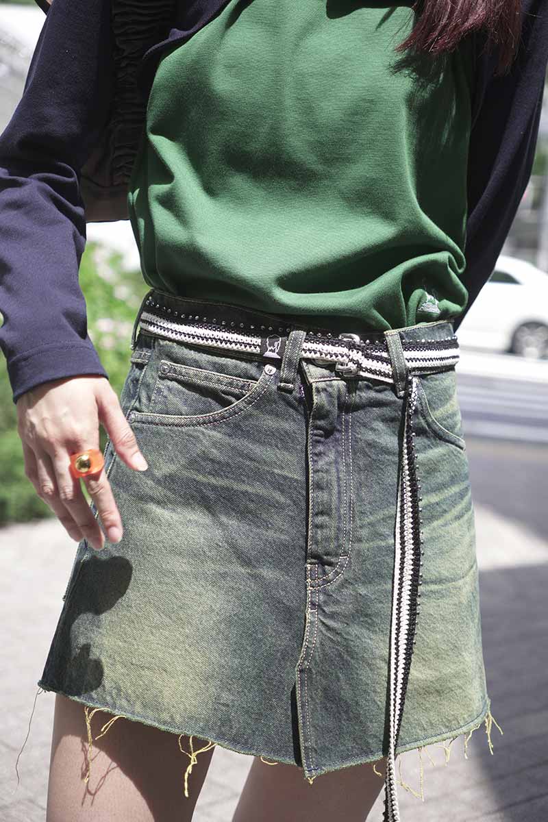 HAND CROCHET BEADED BELT / MONO [20%OFF]