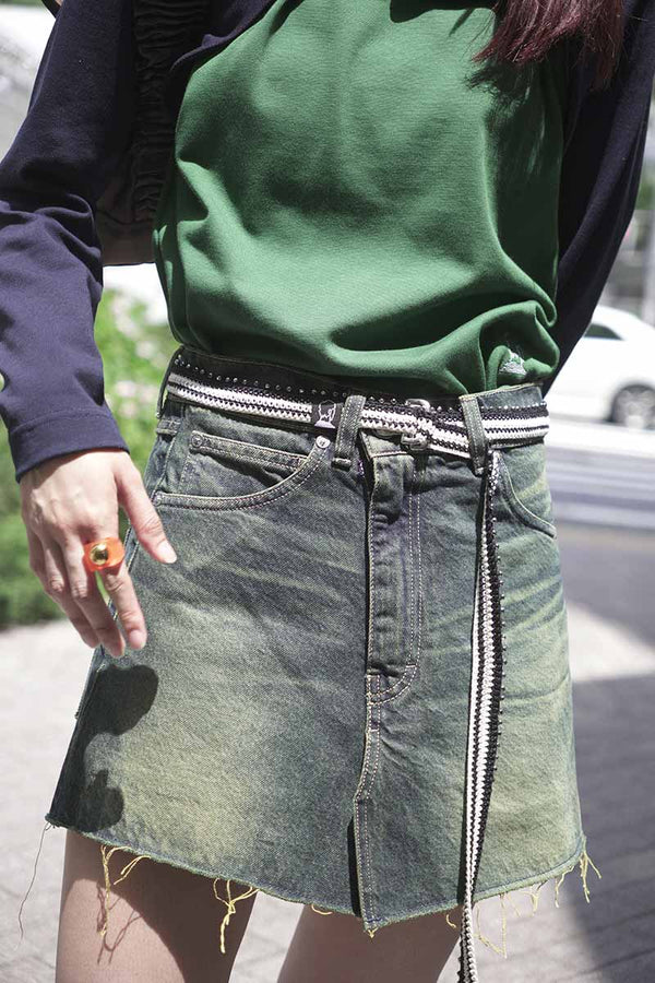 HAND CROCHET BEADED BELT / MONO [20%OFF]