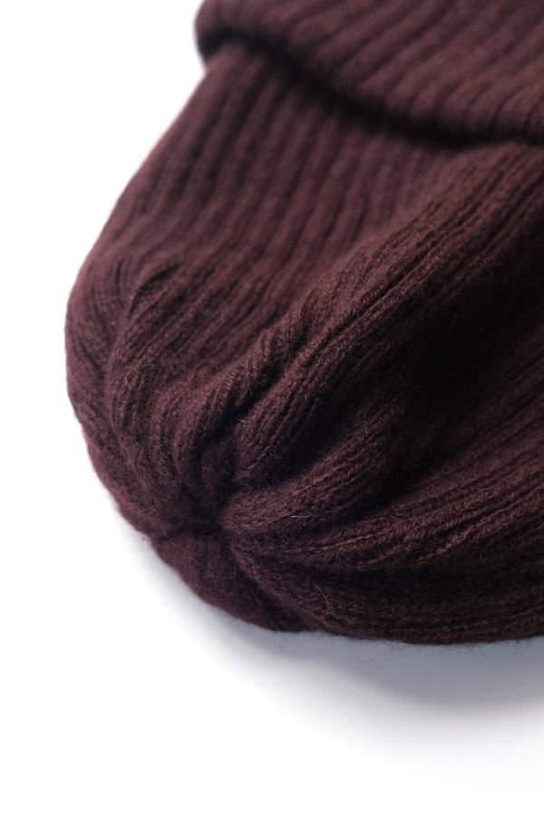 CASHMERE KNIT / WINE BROWN
