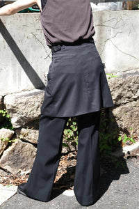 SUPER140 WRAP GURKHA SKIRT .12 / TENEBROSO GREY