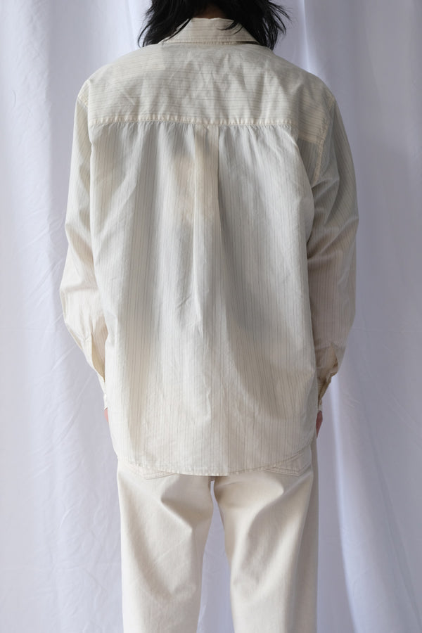ABOVE SHIRT / FADED BONE WINDSTRIPE LYOCELL