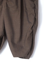 画像をギャラリービューアに読み込む, S18 NO.330 SUMMER WOOL DRAPED SHORT TROUSERS / BROWN [金沢店]