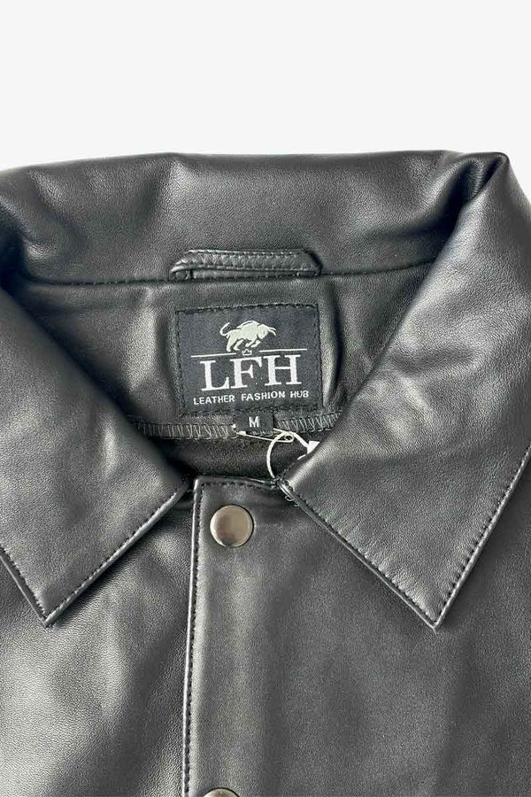 LEATHER FASHION HUB | 90'S LEATHER SHIRT [USED]