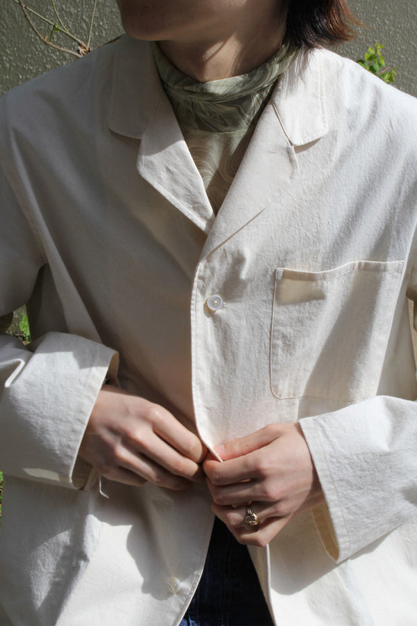 SINGLE JACKET-100%COTTON / OFF WHITE [60%OFF]
