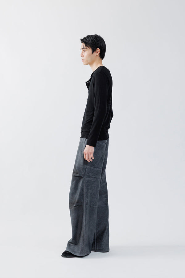 CRACKING COATED MILITARY PANTS .16 / DARK CHARCOLL ALBASS [26AW入荷予定]
