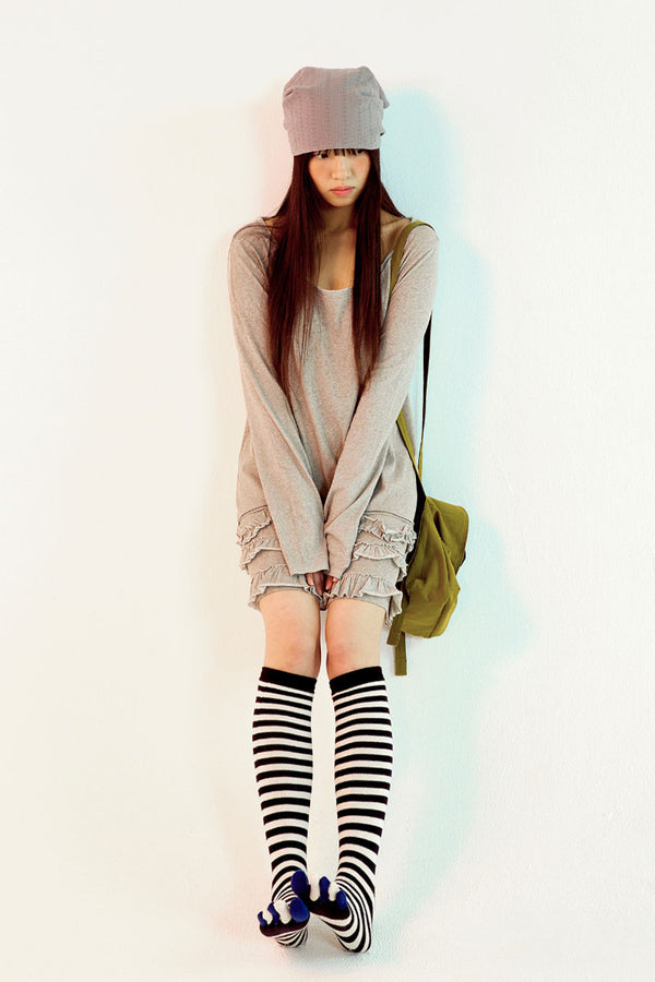 STRIPE FIVE-TOE SOCKS / BLACK