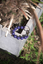 Load image into Gallery viewer, DICKE PERLEN SHORT KEYHOLDER / BLUEBERRY