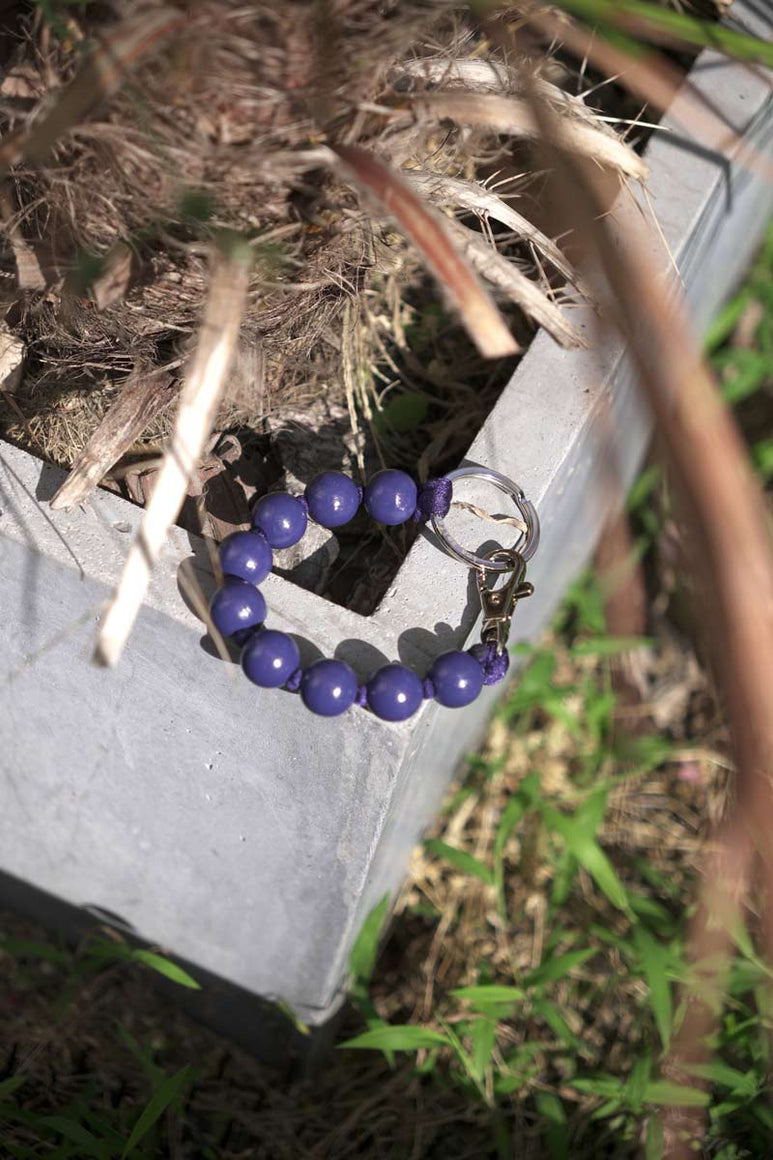 DICKE PERLEN SHORT KEYHOLDER / BLUEBERRY