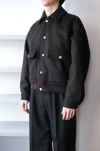 Load image into Gallery viewer, FLIGHT JACKET BRUSHED WOOL MELTON / BLACK KHAKI  [神戸店]