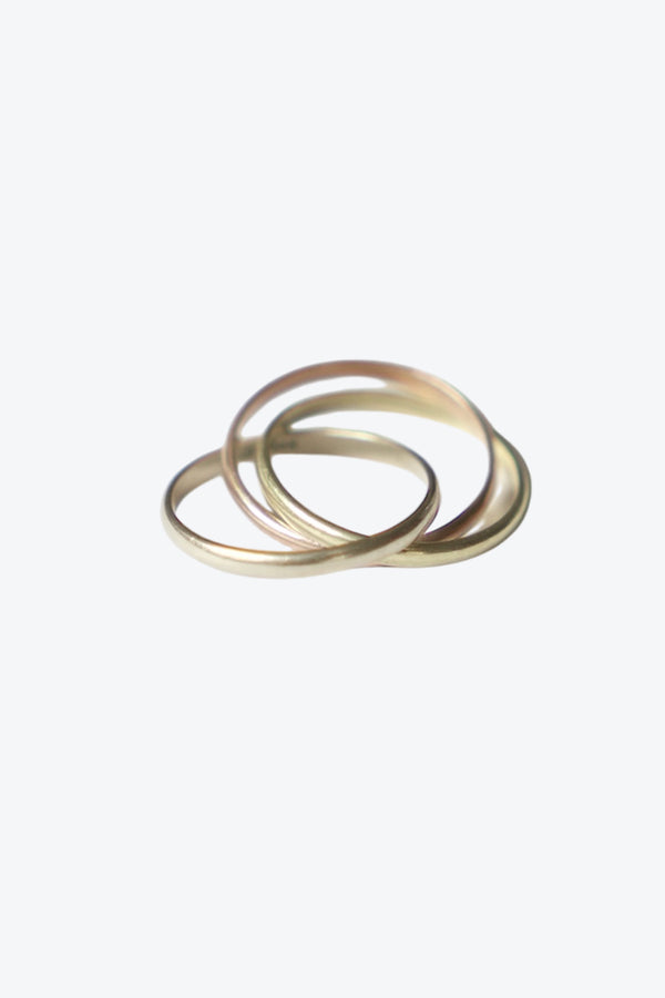 14K 골드 쓰리 디자인 반지 2.74G / 골드