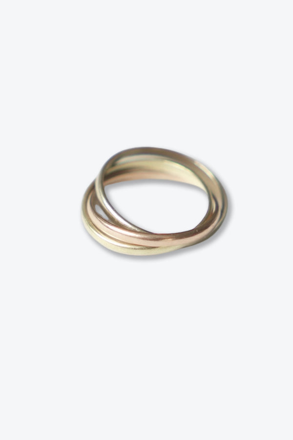 14K 골드 쓰리 디자인 반지 2.74G / 골드
