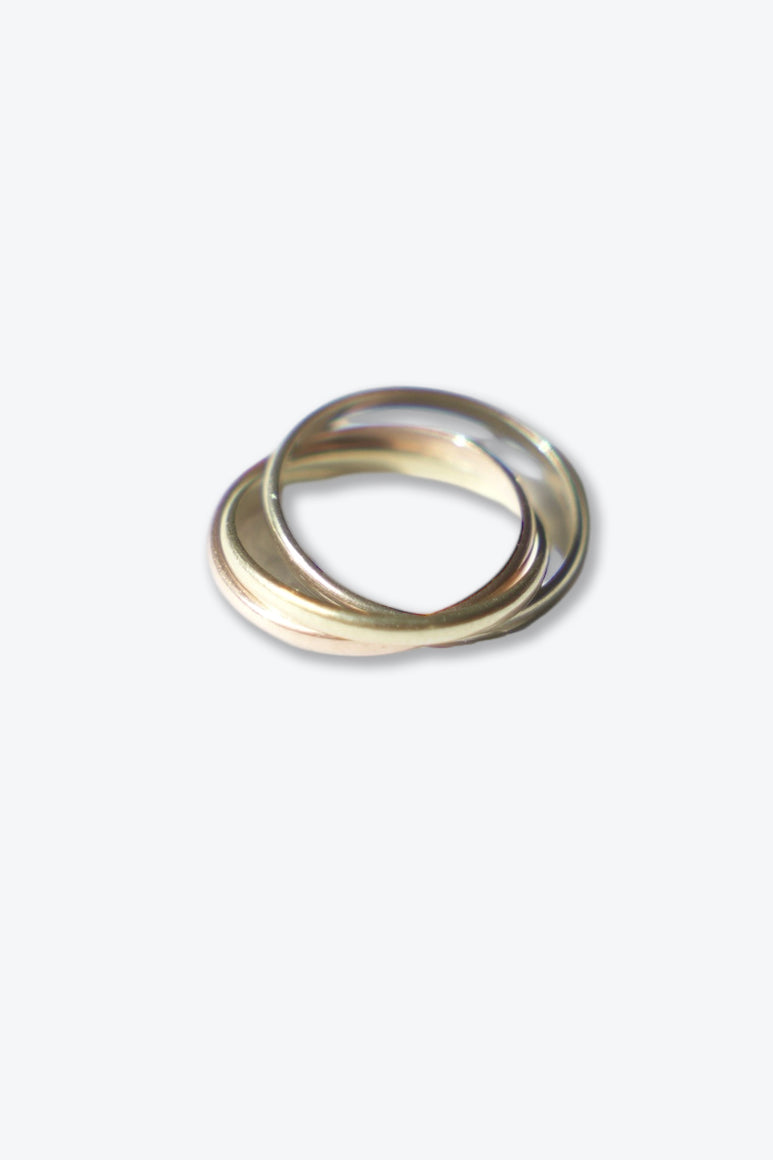 14K GOLD THREE DESIGN RING 2.74G / GOLD