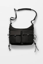 画像をギャラリービューアに読み込む, MESSENGER BAG / BLACK NYLON TWILL