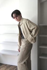 SHARK COLLAR JACKET LINE HEMP TWILL / LIGHT TAUPE [神戸店]