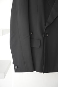 SUPER140 DOUBLE BREASTED JACKET .14 / BLACK