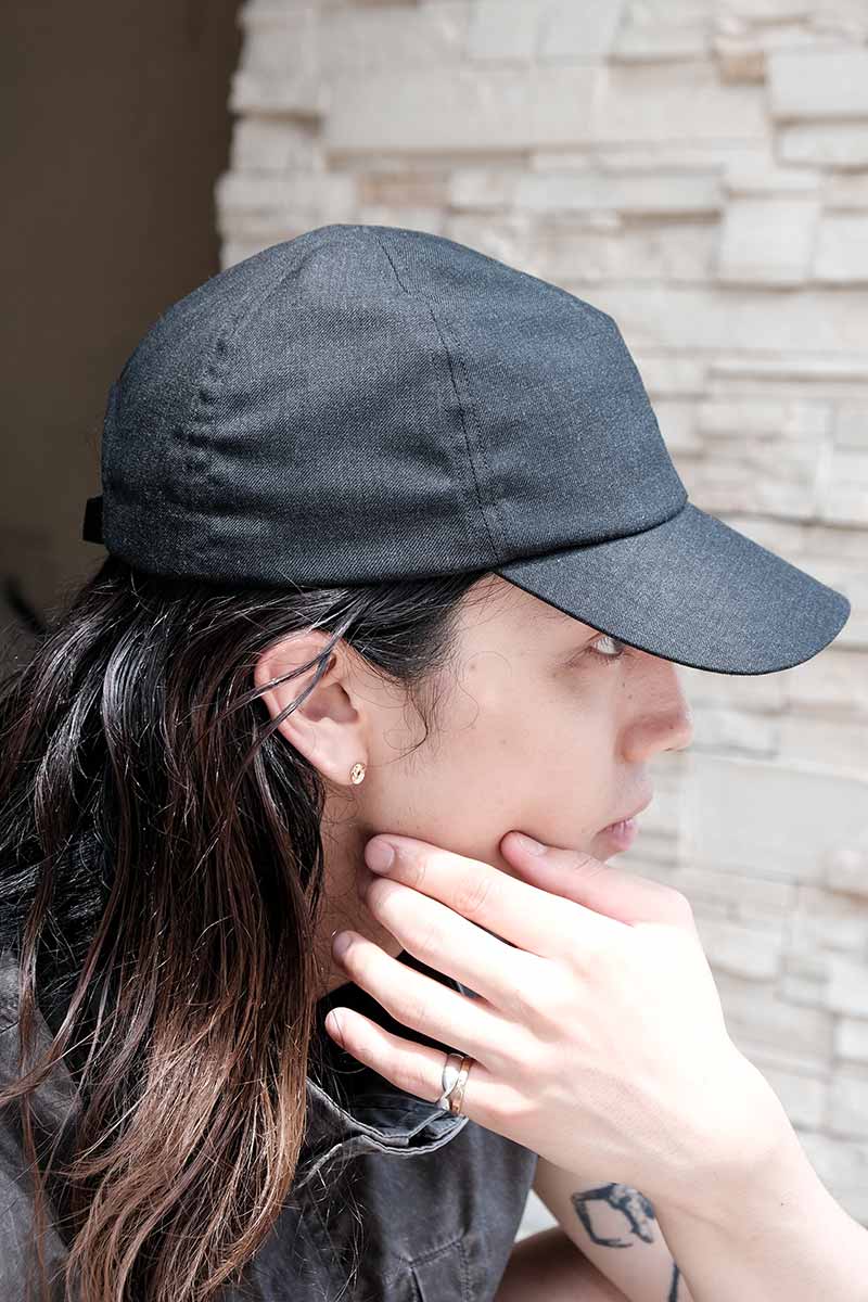 WASHABLE WOOL CAP / CHARCOAL