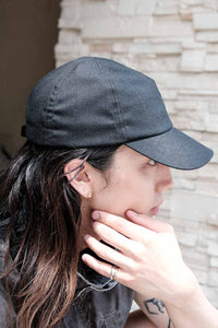 WASHABLE WOOL CAP / CHARCOAL