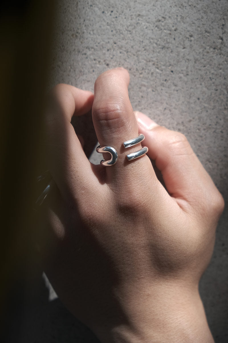 【All Blues】Turn ring double リング ポリッシュ シルバー All Blues TURN RING WIDE - Bechics official online store