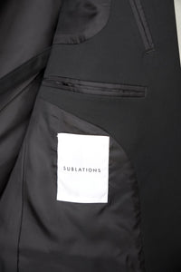 SUPER140 DOUBLE BREASTED JACKET .14 / BLACK