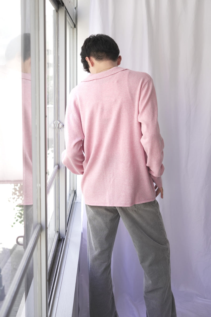 KNITTED SHIRT / DARK PINK