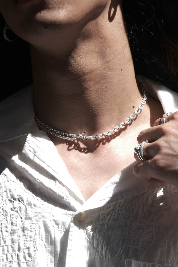 DOUBLE NECKLACE THIN / 925 STERLING SILVER [Available in May]